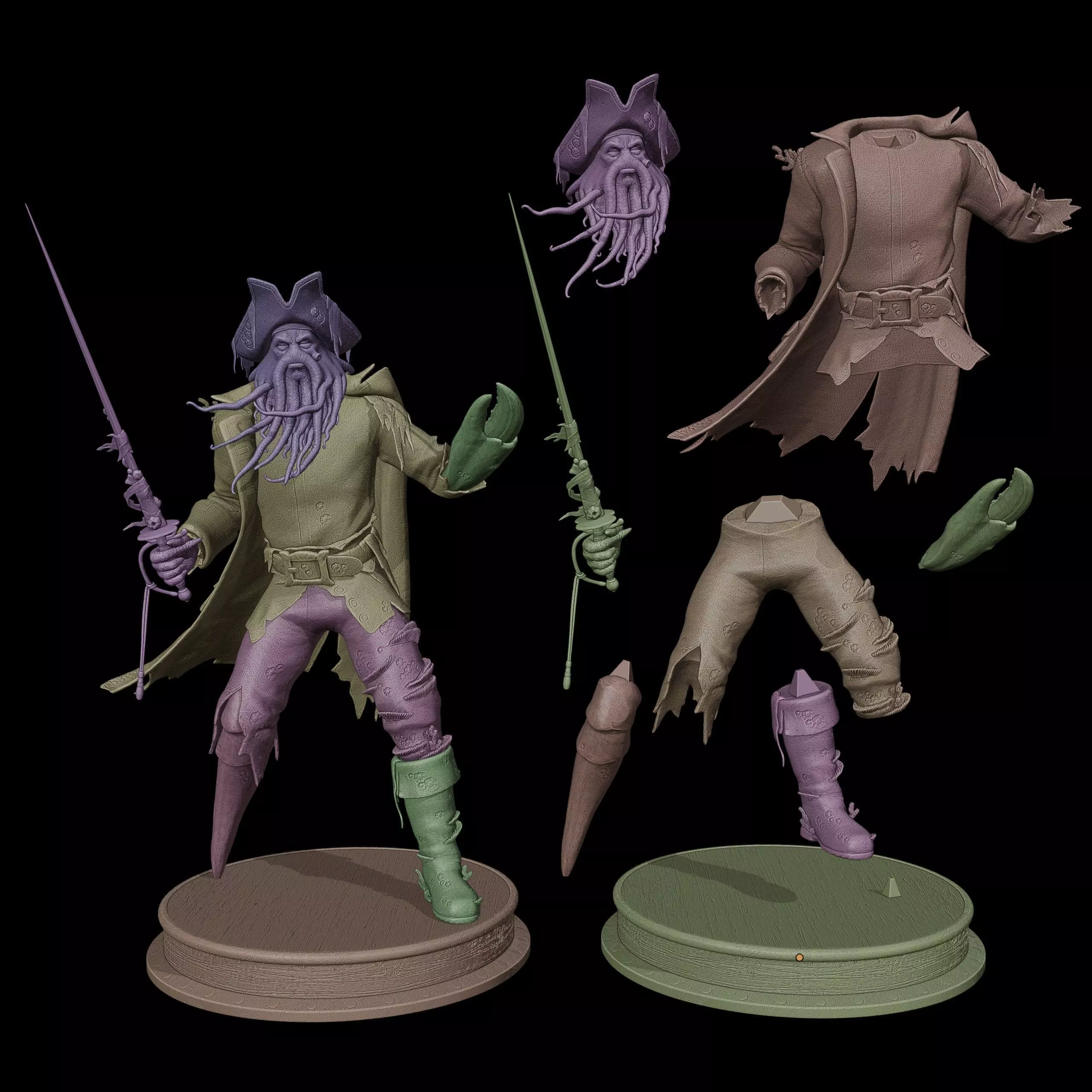Davy Jones 3D print model_12