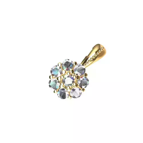 Cluster Diamond Pendant 1