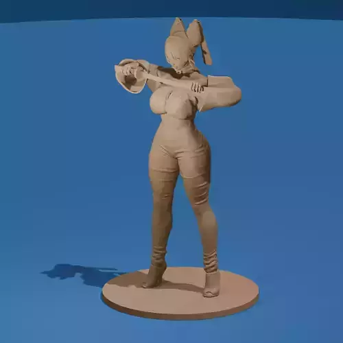 Voluptuous Anime Warrior Adult Fantasy STL