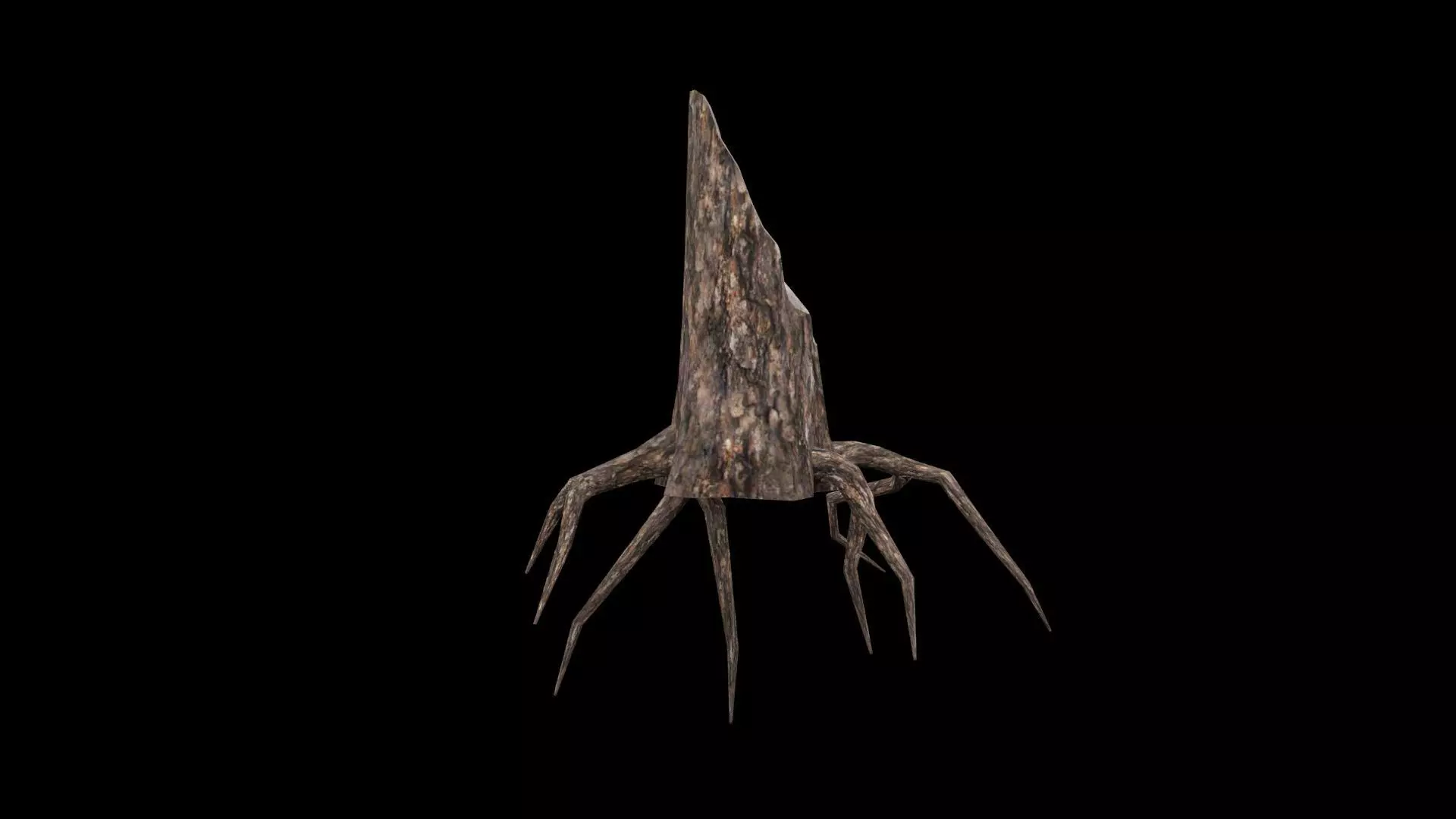 Dead Tree Bark Low-poly 3D model_3