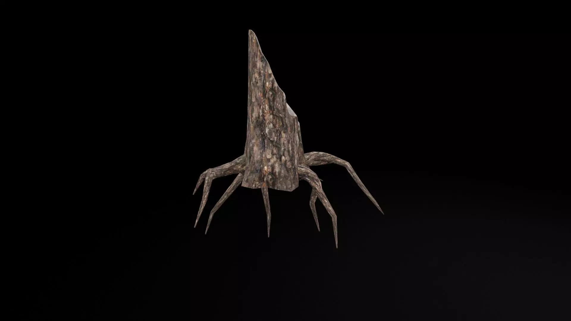 Dead Tree Bark Low-poly 3D model_7