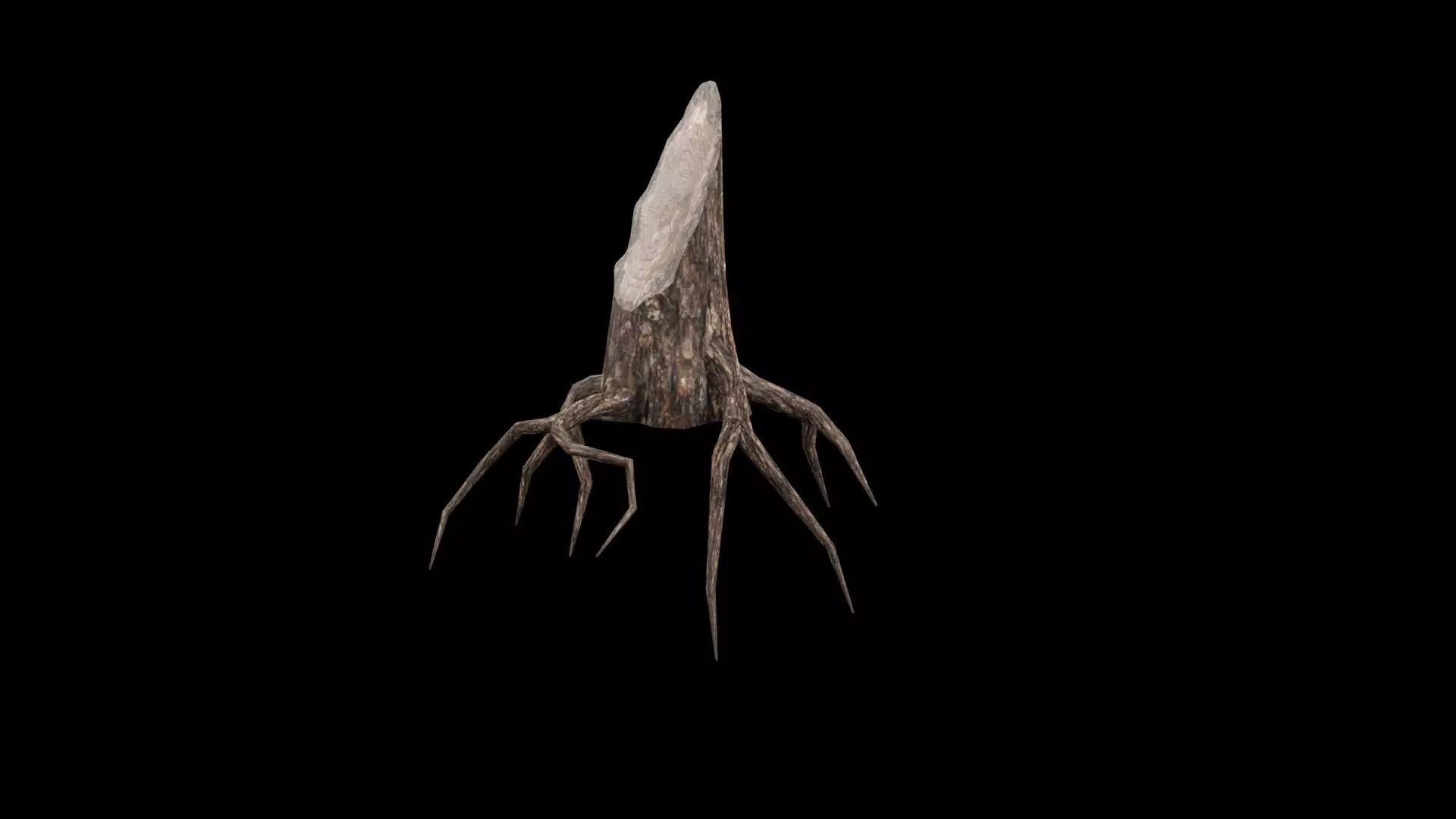 Dead Tree Bark Low-poly 3D model_2