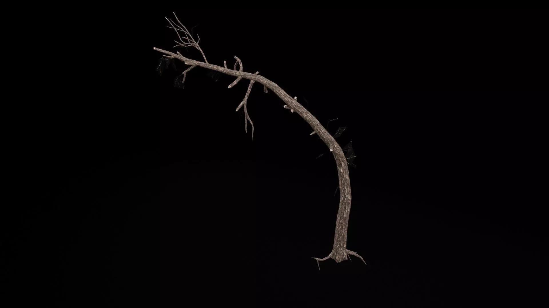 Dead Tree Low-poly 3D model_6