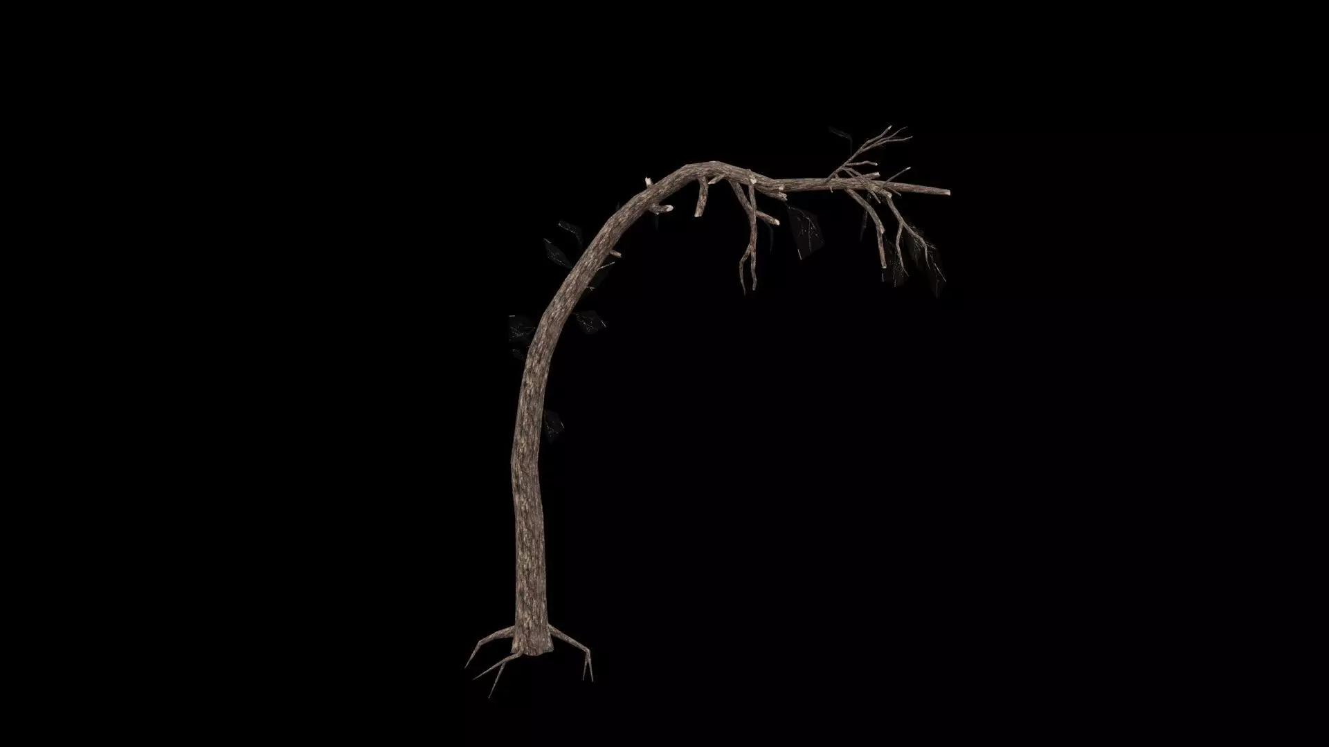 Dead Tree Low-poly 3D model_3