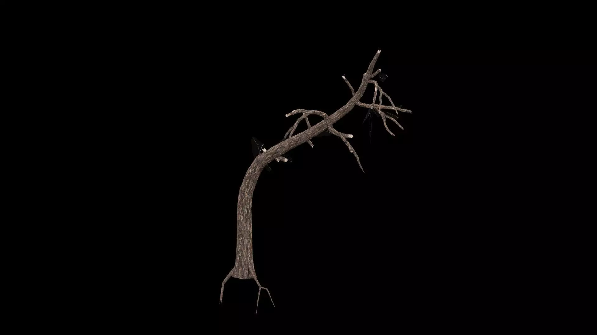 Dead Tree Low-poly 3D model_3