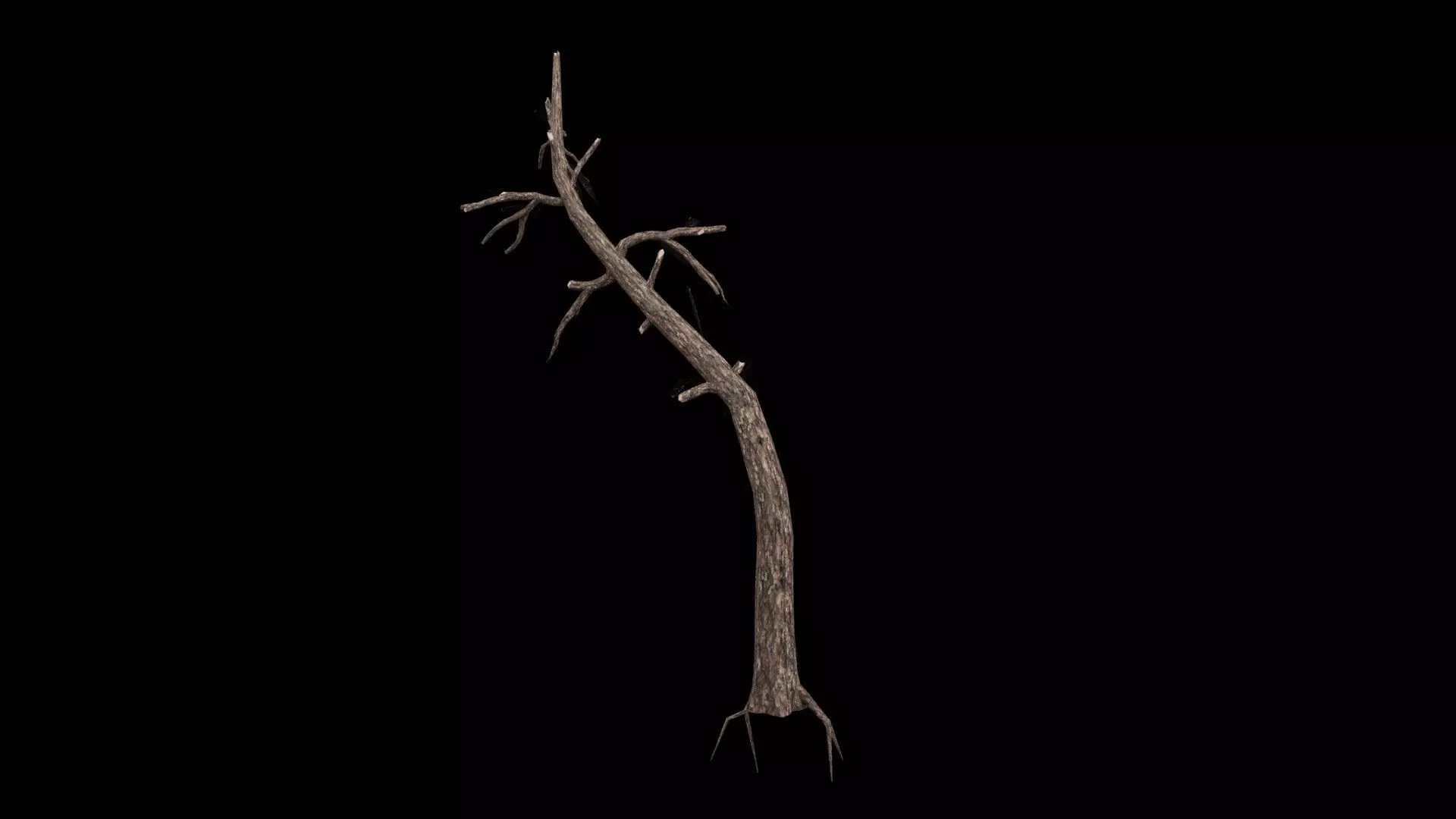 Dead Tree Low-poly 3D model_4