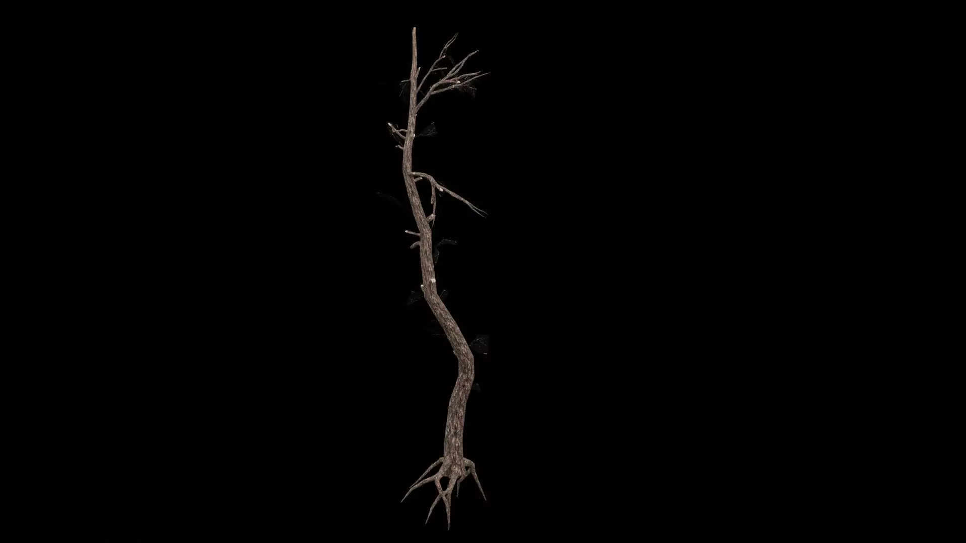 Dead Tree Low-poly 3D model_0