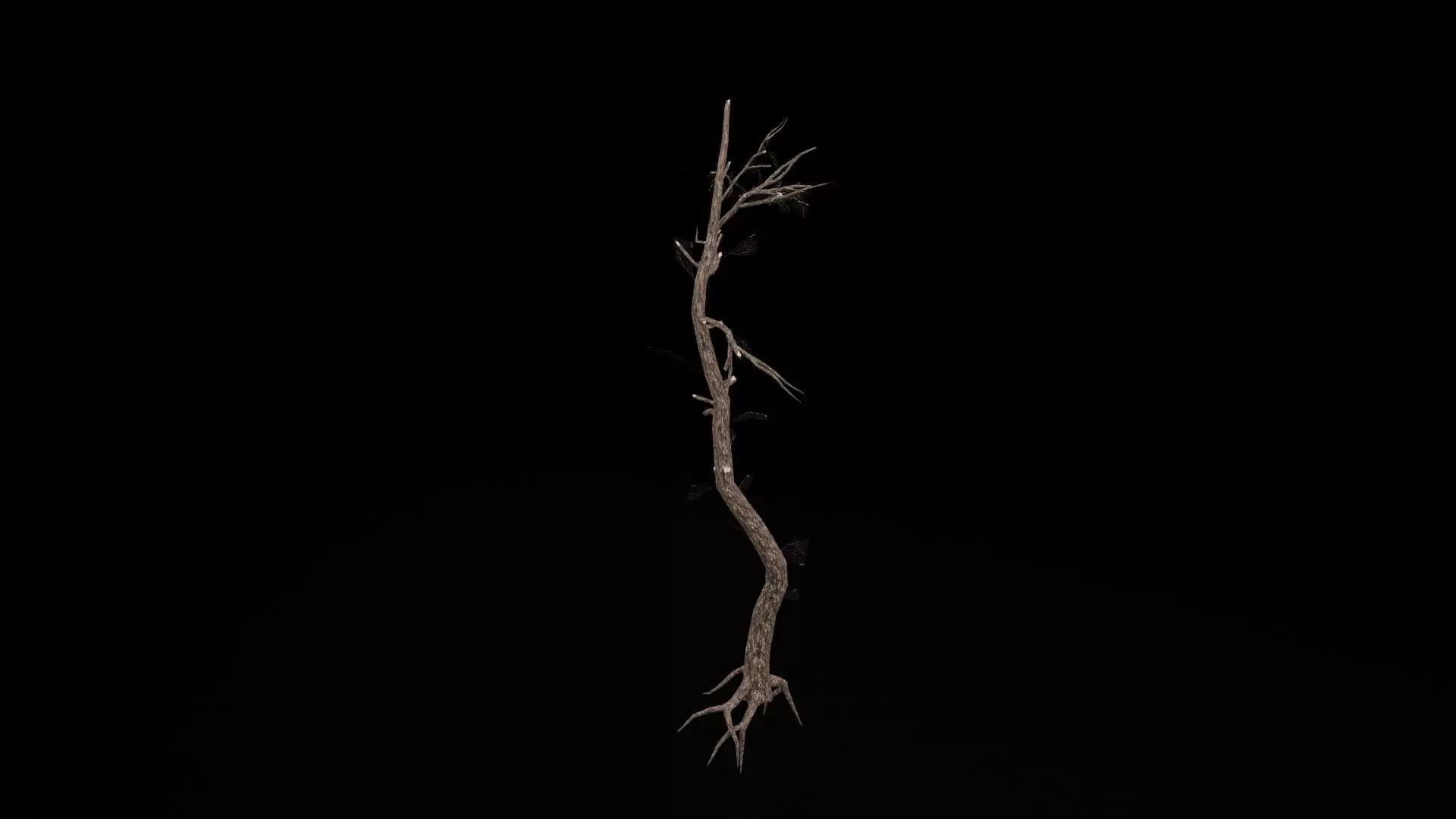 Dead Tree Low-poly 3D model_6