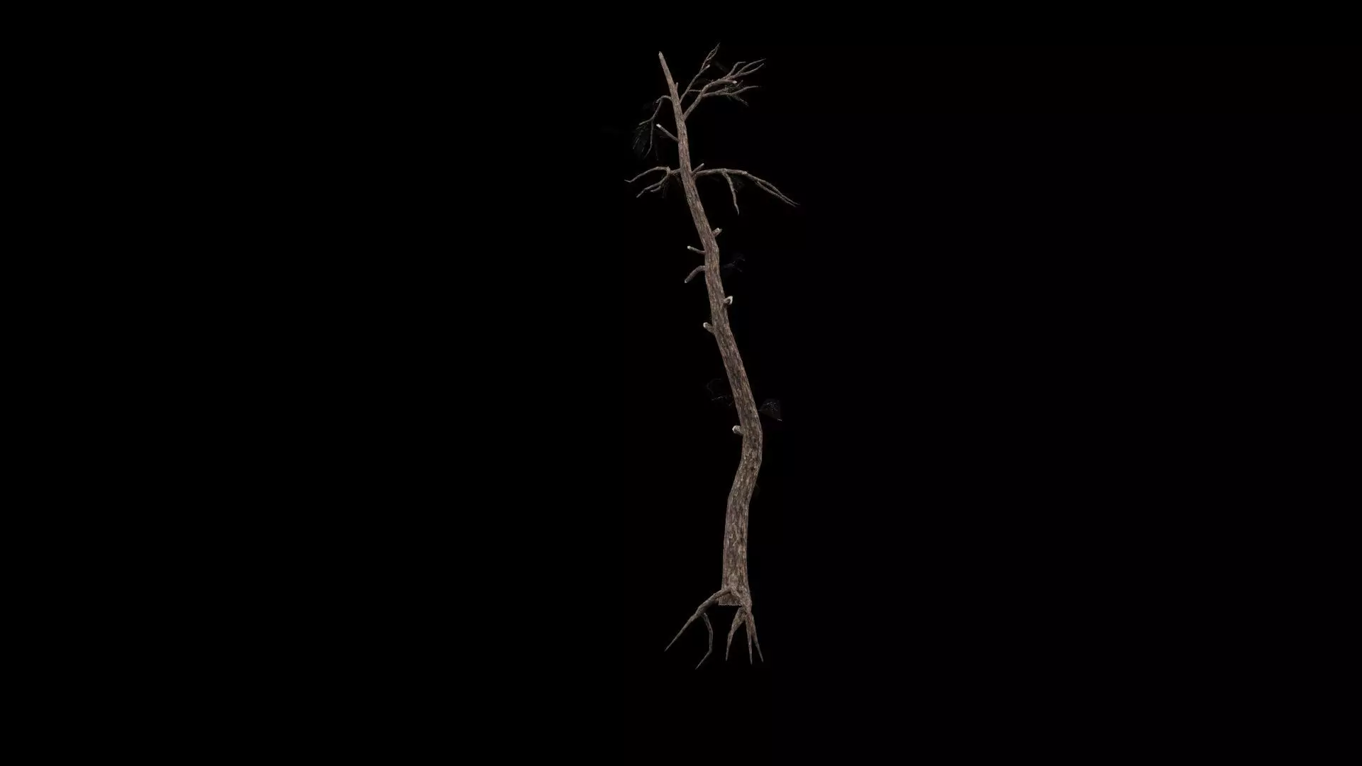 Dead Tree Low-poly 3D model_5