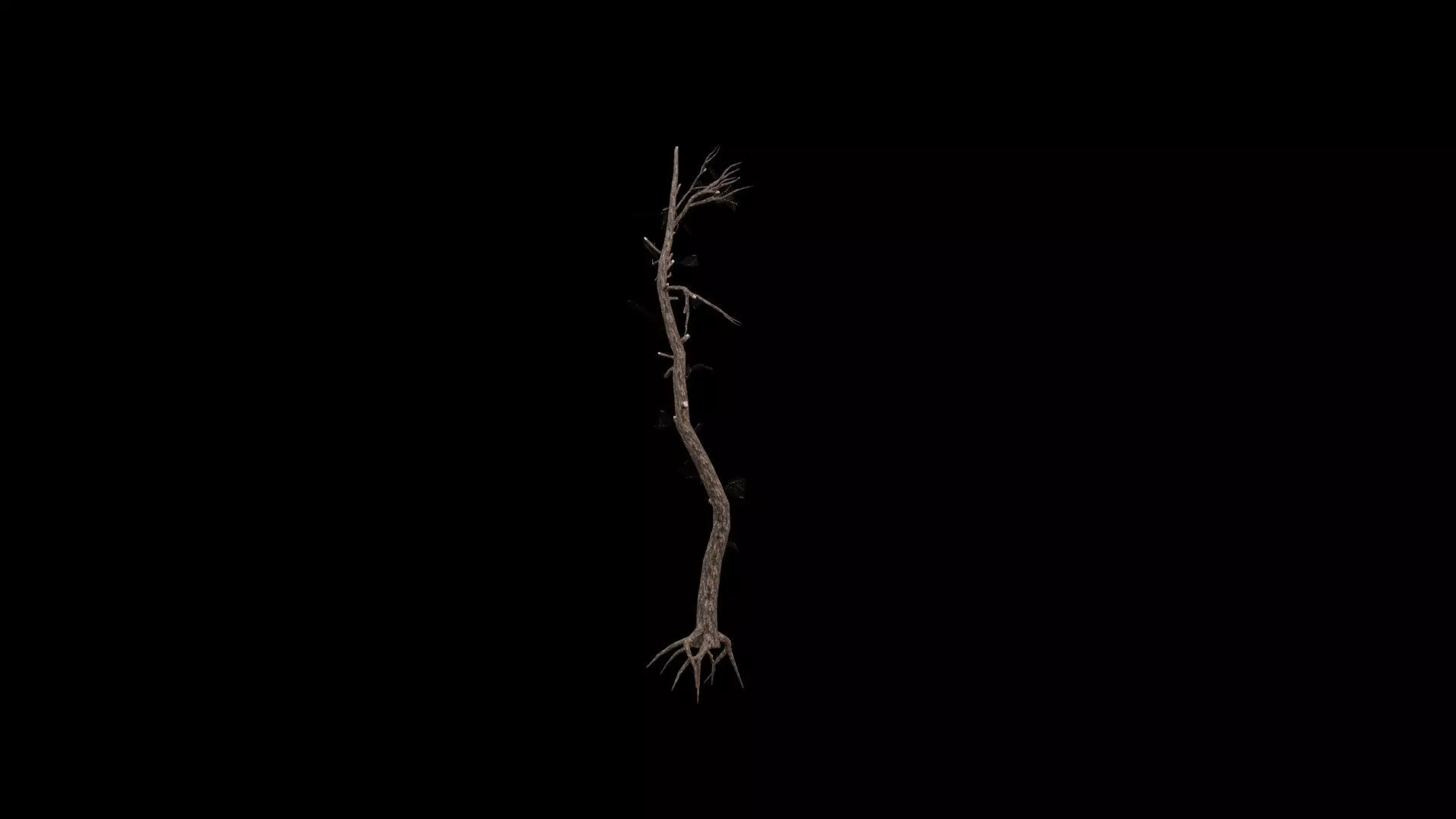 Dead Tree Low-poly 3D model_2