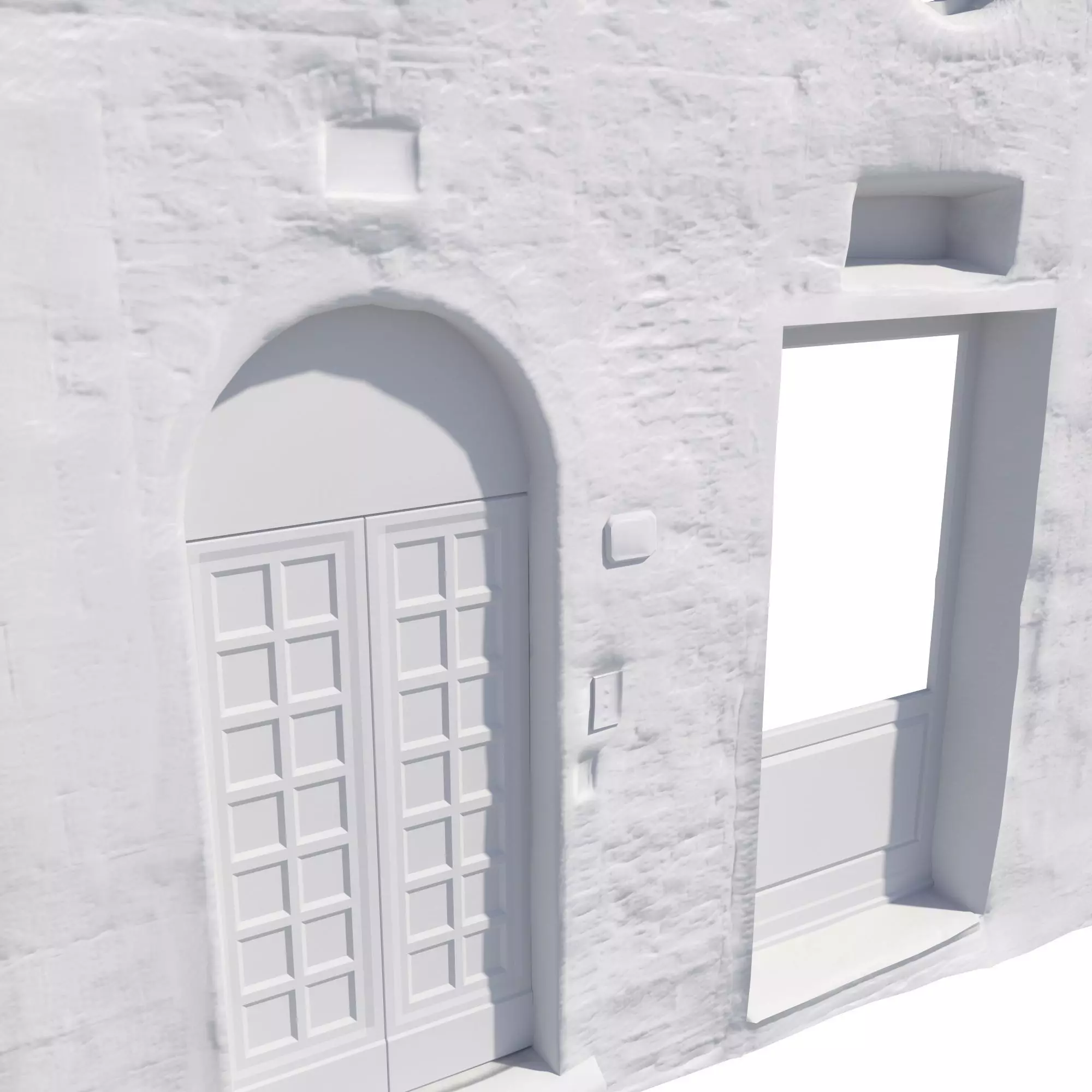 3D Scanned Italian Facade 007 Low-poly 3D model_3
