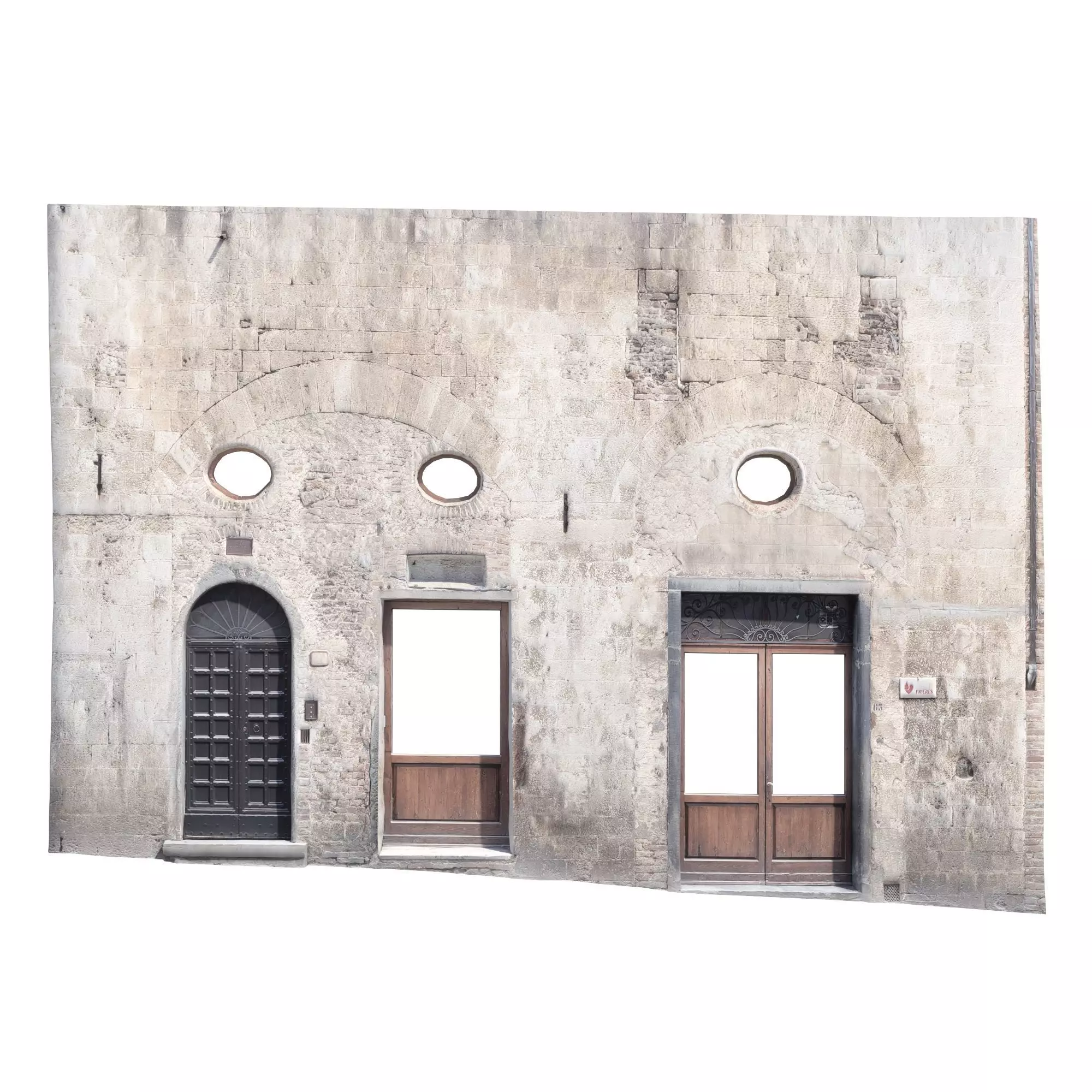 3D Scanned Italian Facade 007 Low-poly 3D model_4