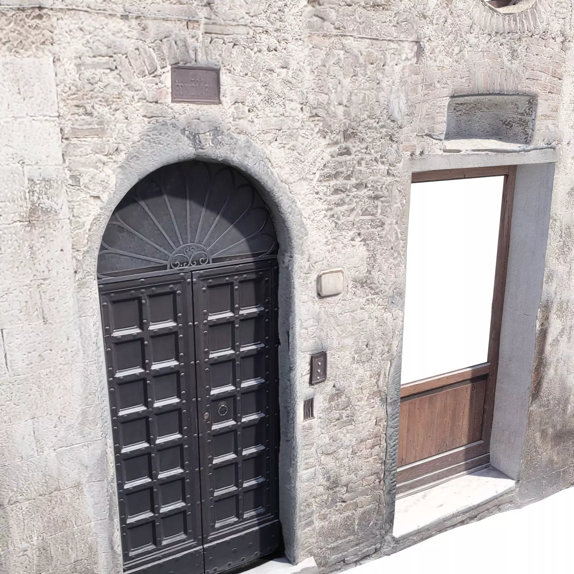 3D Scanned Italian Facade 007 Low-poly 3D model_2