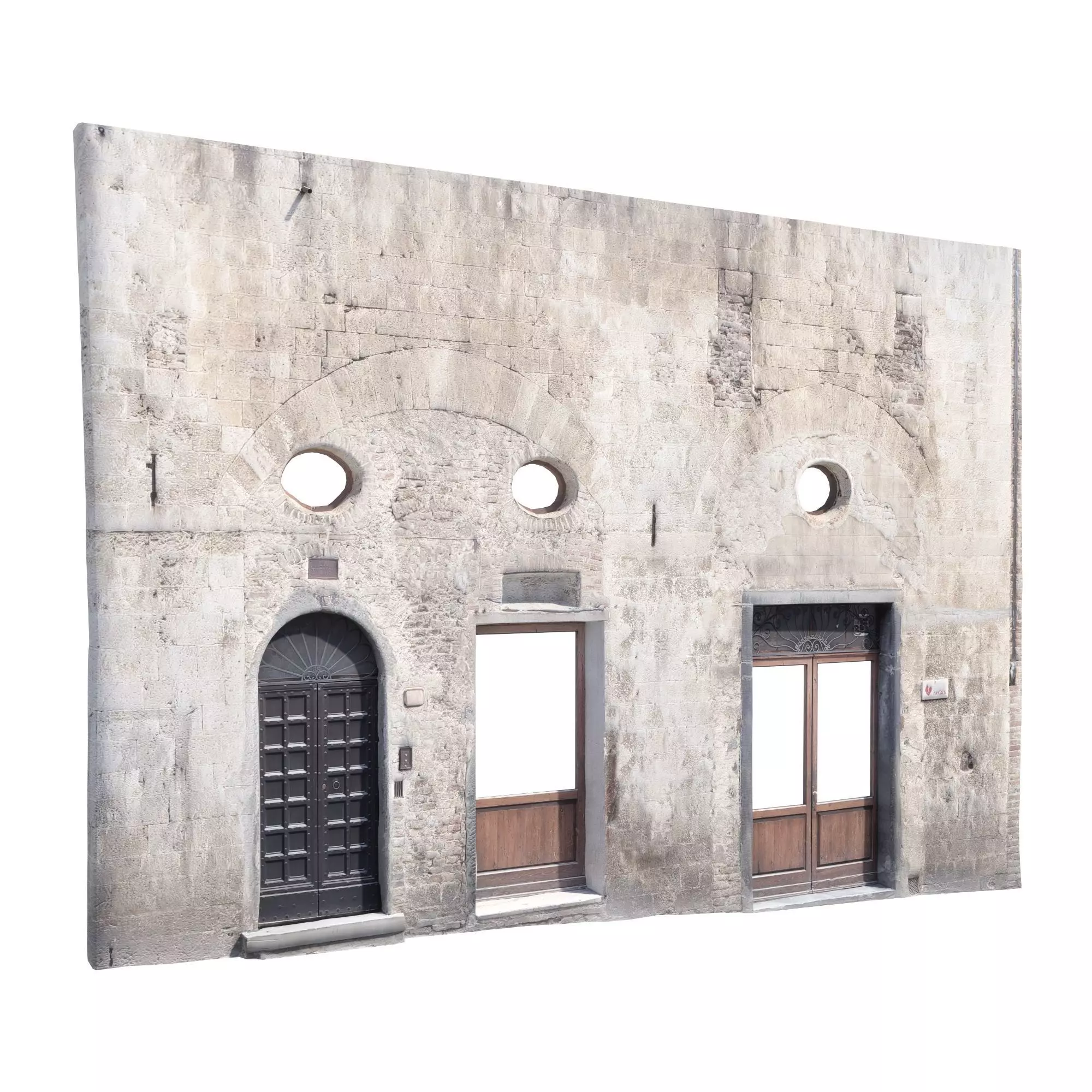 3D Scanned Italian Facade 007 Low-poly 3D model_0