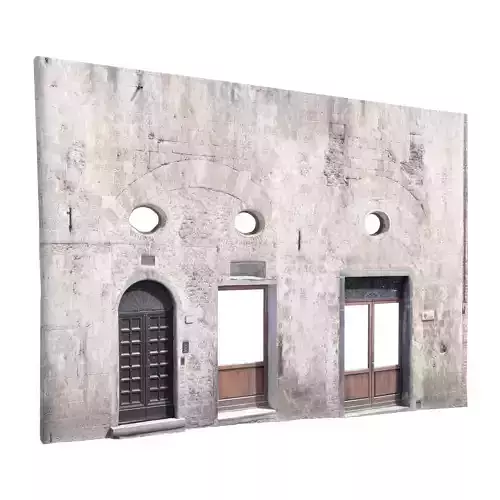 3D Scanned Italian Facade 007 Low-poly 3D model