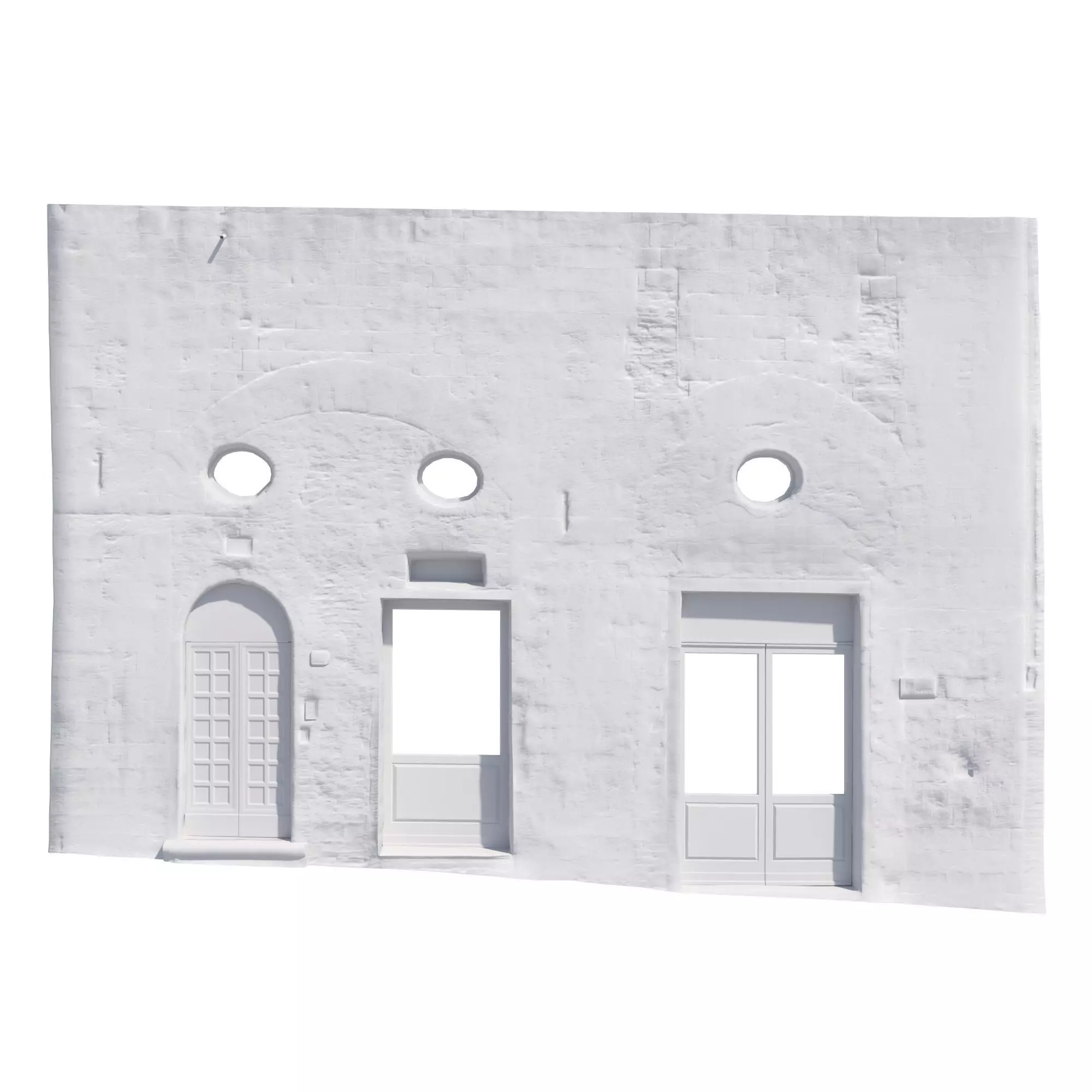 3D Scanned Italian Facade 007 Low-poly 3D model_5