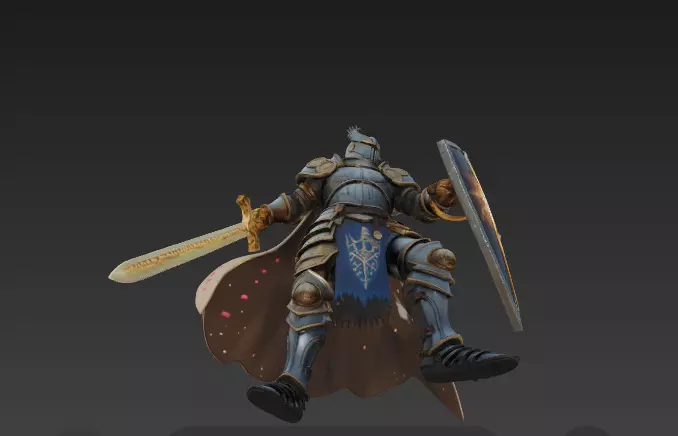 Divine Paladin of the Dawn - Champion of Holy Justice 3D model_4