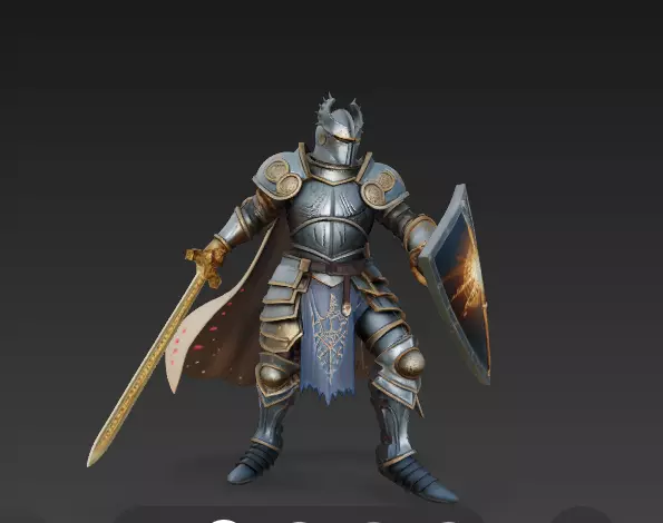 Divine Paladin of the Dawn - Champion of Holy Justice 3D model_0