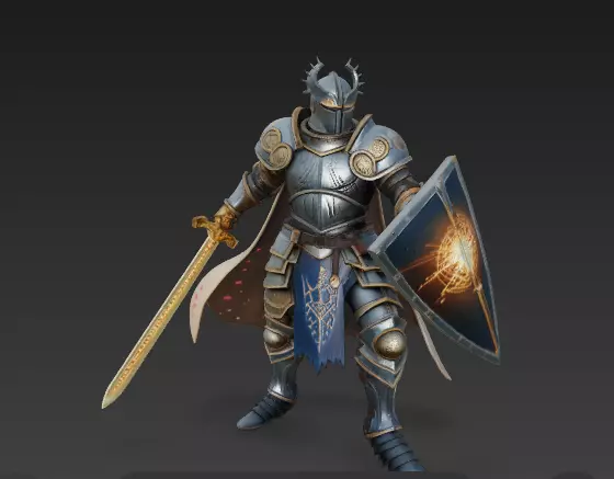 Divine Paladin of the Dawn - Champion of Holy Justice 3D model_2