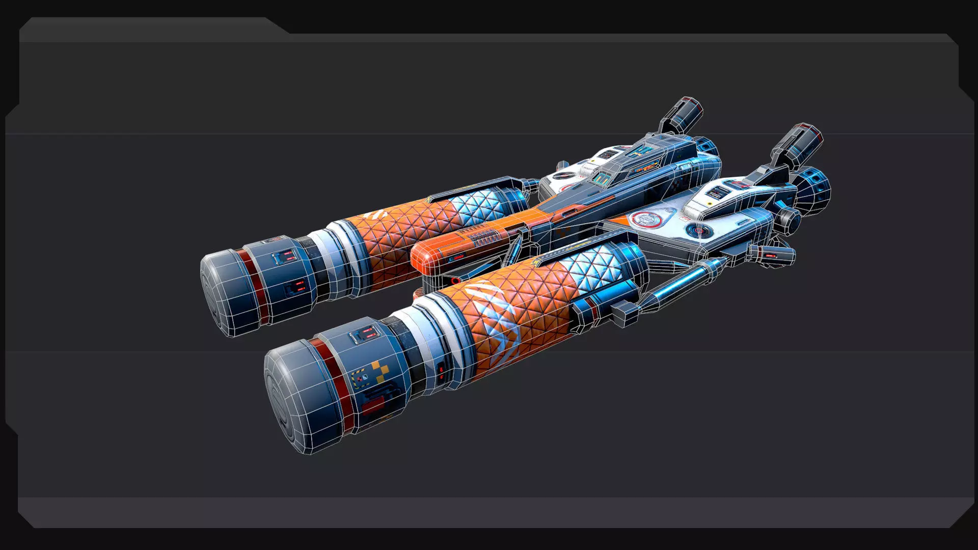 SF Scoup Ship - EX3 Low-poly 3D model_7