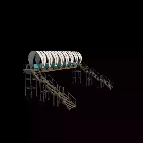 Overhead footbridge 3D model