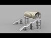 Overhead footbridge 3D model_1