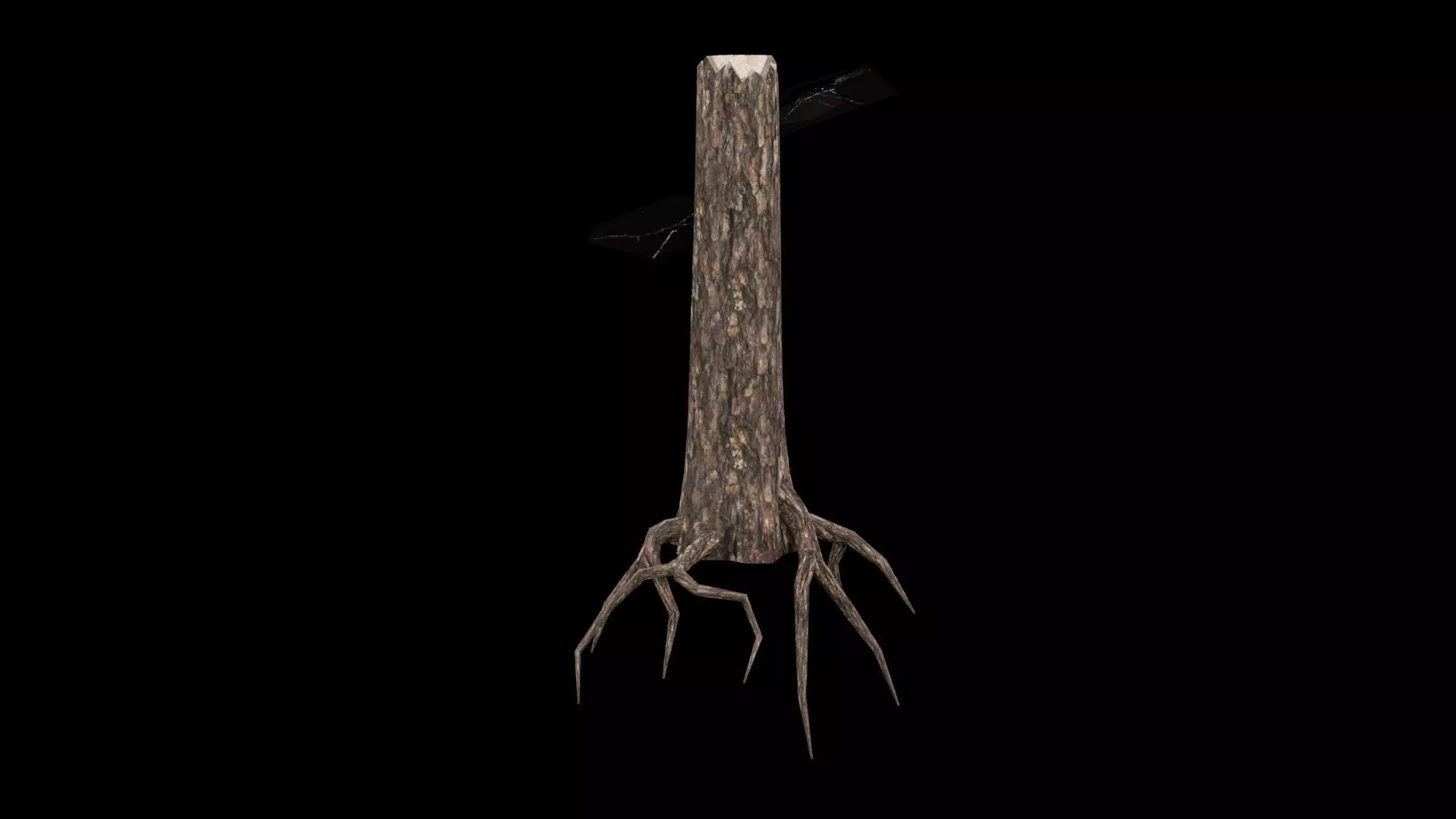 Realistic Snag Tree Low-poly 3D model_3