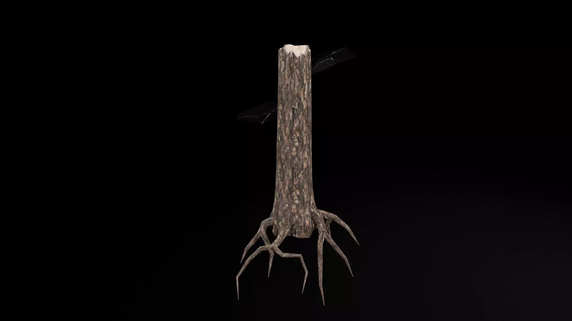 Realistic Snag Tree Low-poly 3D model_7