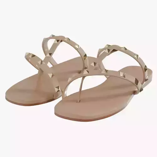Women slipper 33 Low-poly 3D model