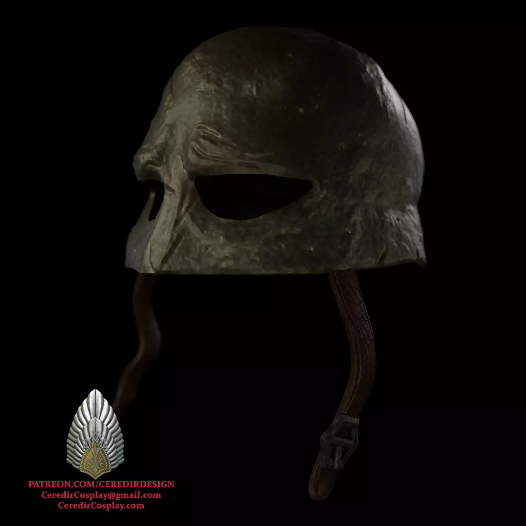 Orc Iron Cap Helmet lord of the rings 3D DIGITAL DOWNLOAD 3D print model_5