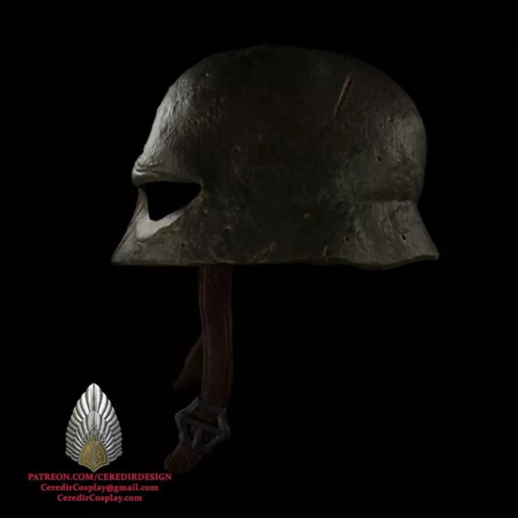 Orc Iron Cap Helmet lord of the rings 3D DIGITAL DOWNLOAD 3D print model_4