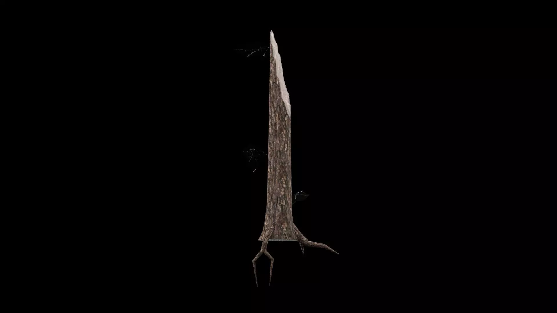 Realistic Snag Tree Low-poly 3D model_5