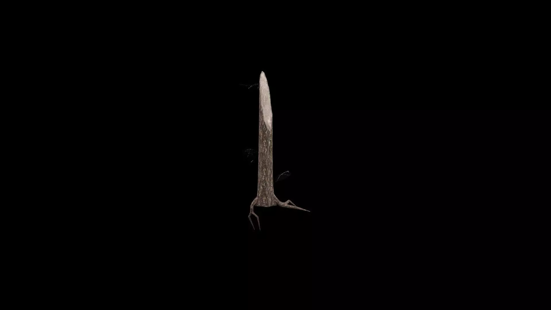 Realistic Snag Tree Low-poly 3D model_2