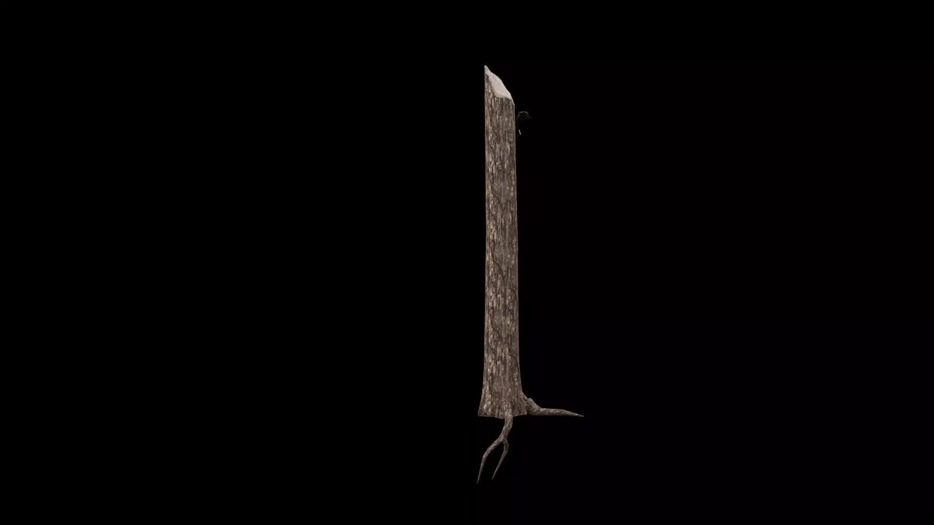 Realistic Snag Tree Low-poly 3D model_1