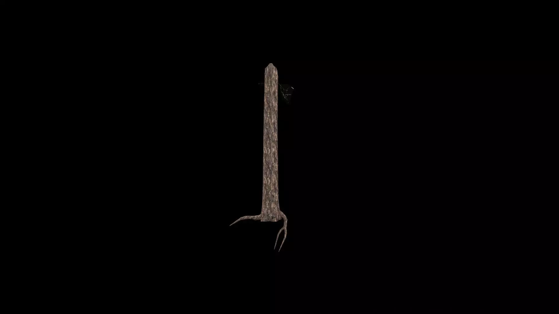 Realistic Snag Tree Low-poly 3D model_3