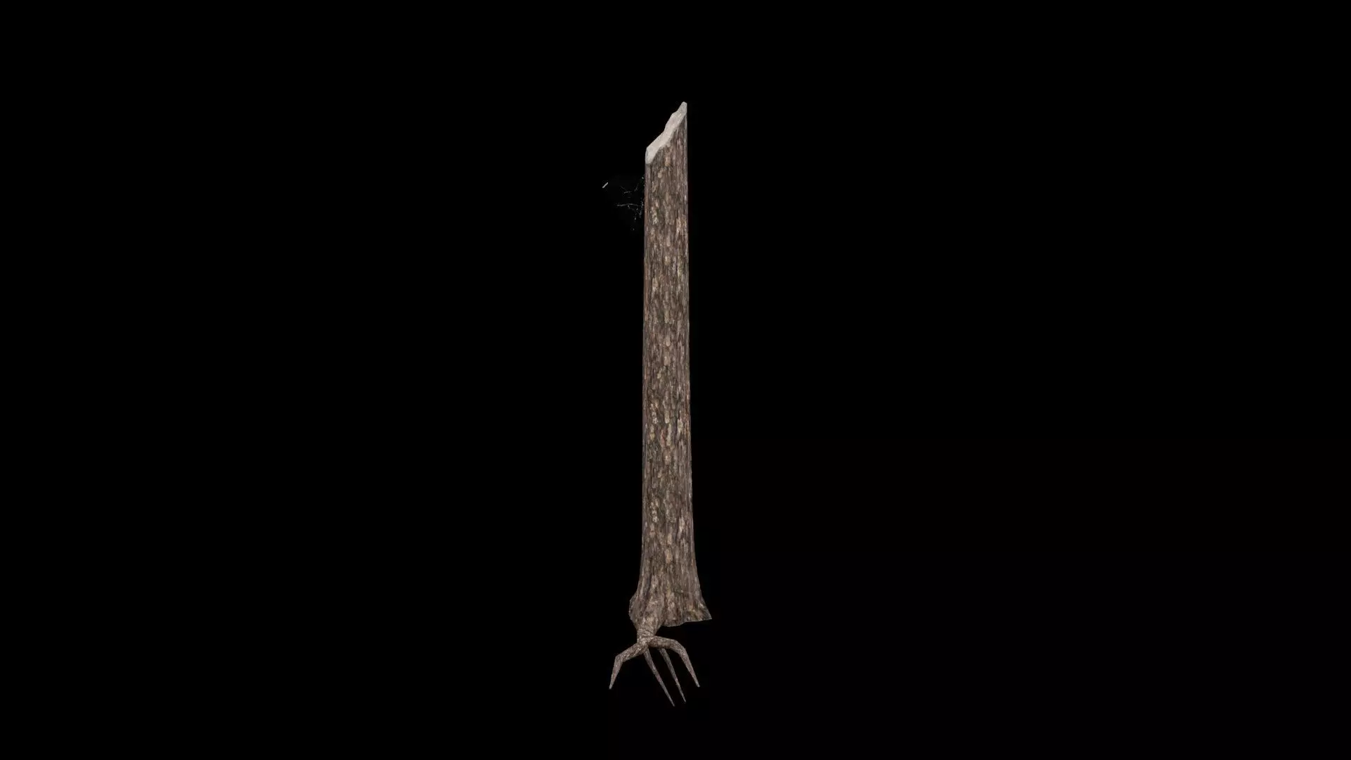 Realistic Snag Tree Low-poly 3D model_4