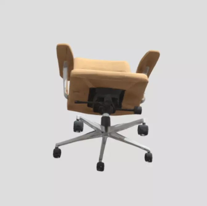 Beige Office Chair Free 3D model