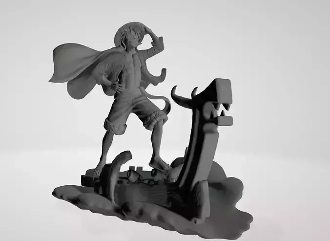 Monkey D Luffy Le Roi des Pirates en devenir 3D print model