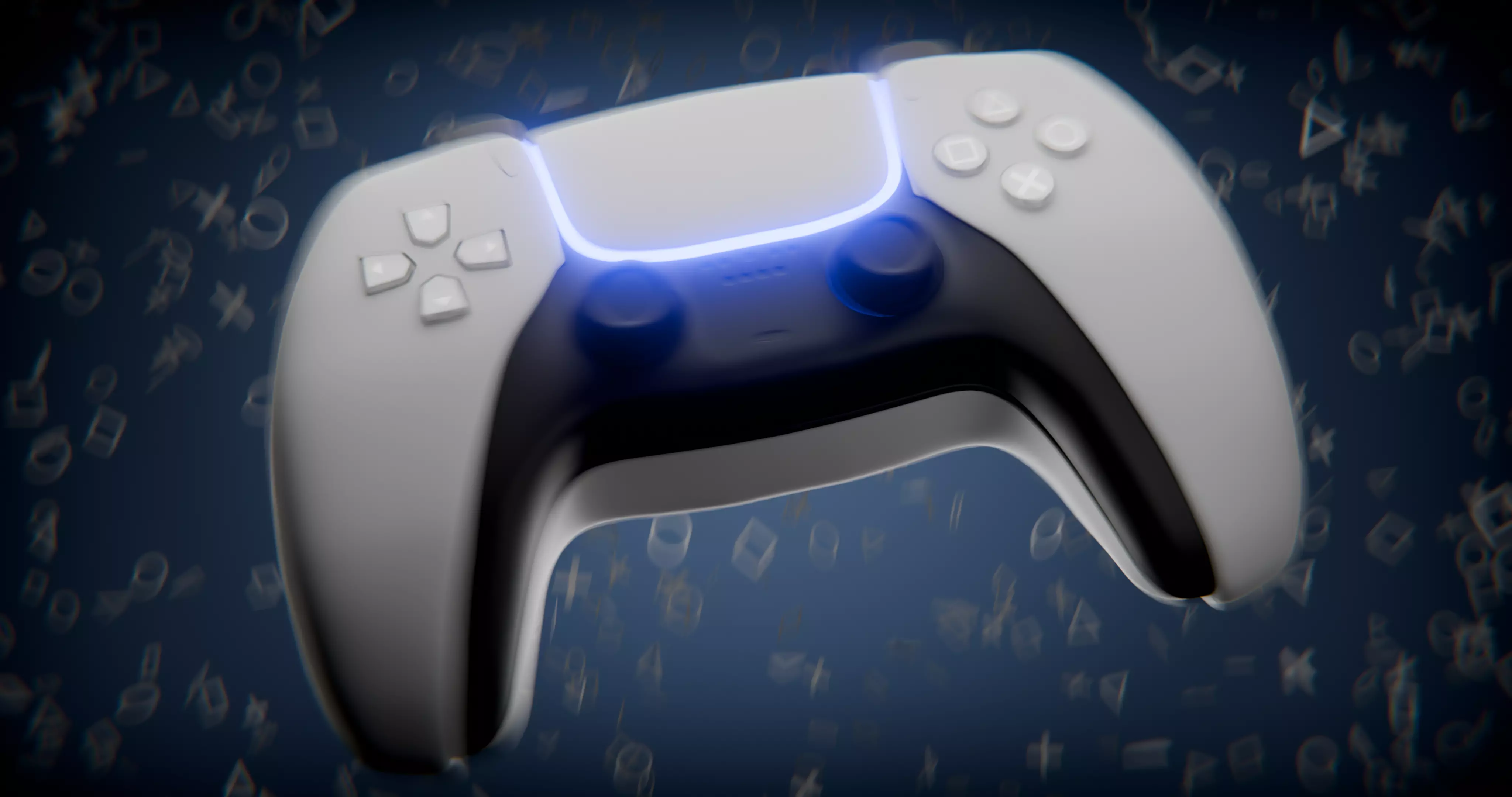PS5 Controller 3D model_2