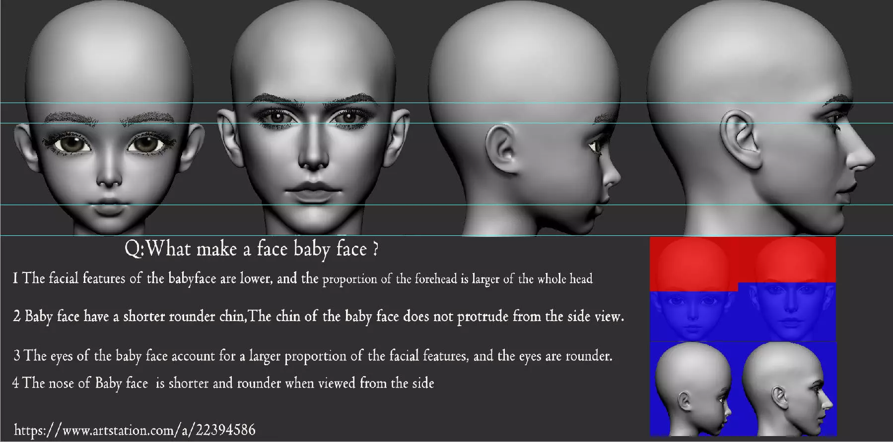 5 Fine-Looking Beautiful Female basemesh Low-poly 3D model_1