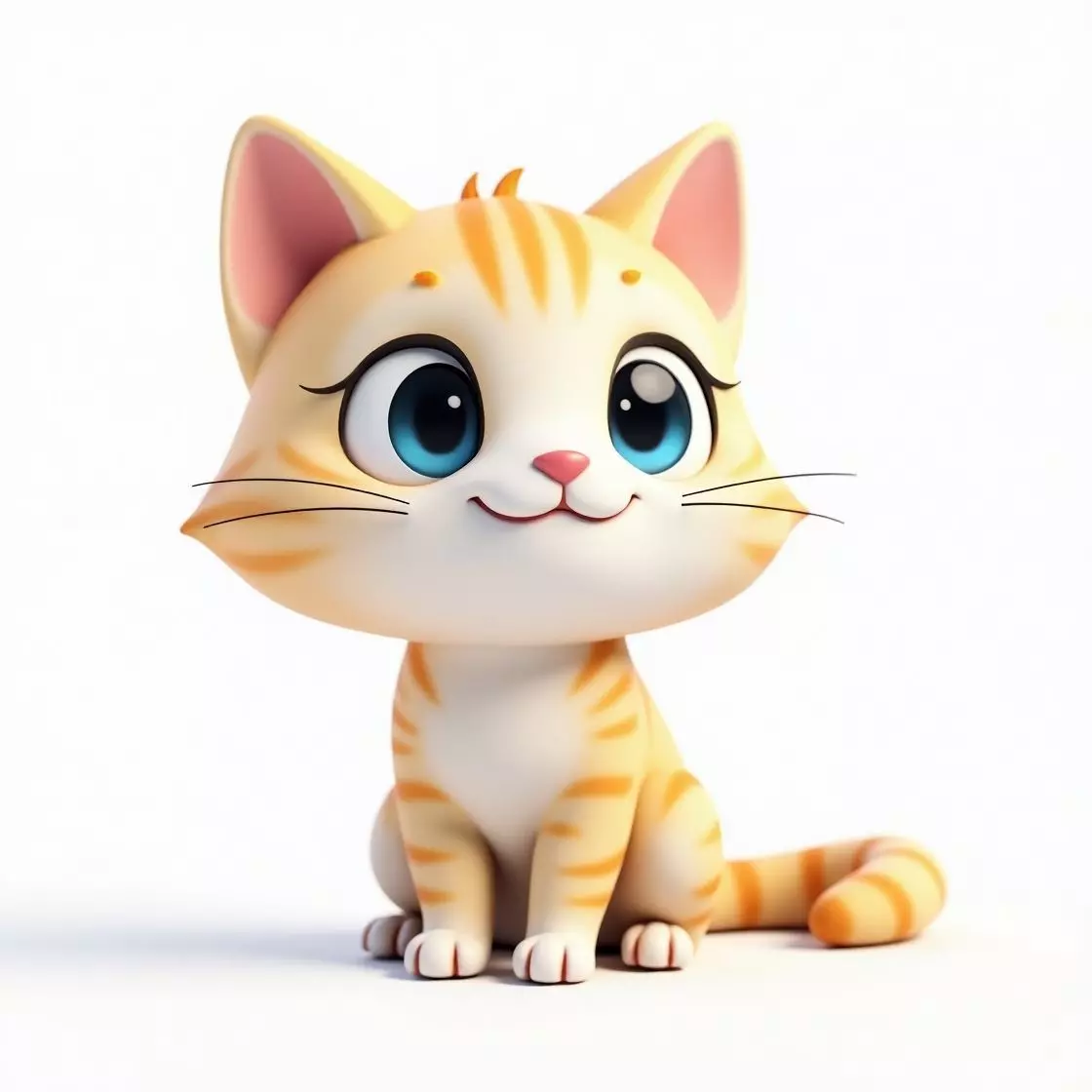 Stylized Ginger Tabby Cat - Cute Character 3D Model Low-poly 3D model_0