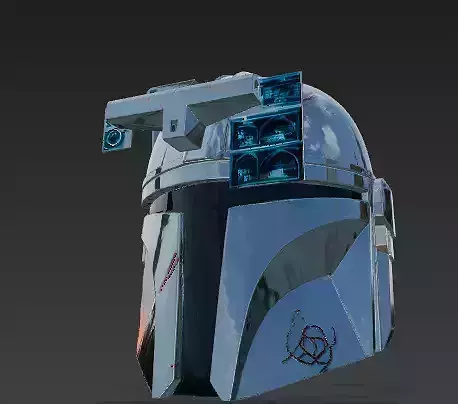 Legacy of Beskar - The Mandalorian Helmet Low-poly 3D model