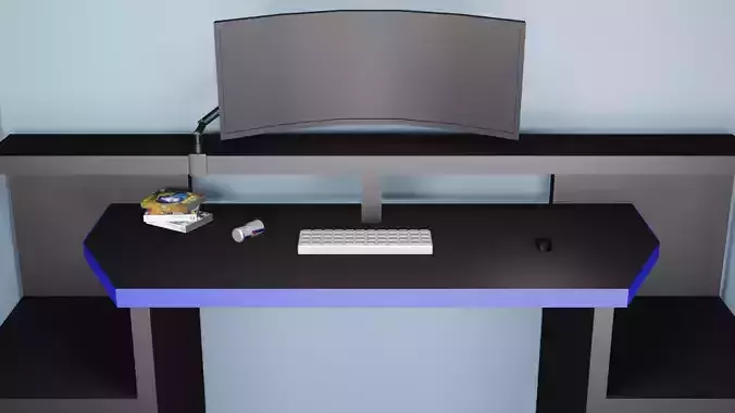 Desk with acessories