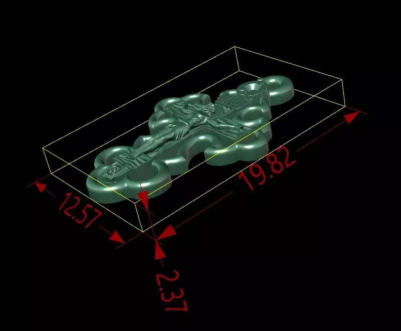 Ortodox cross 3D print model_4