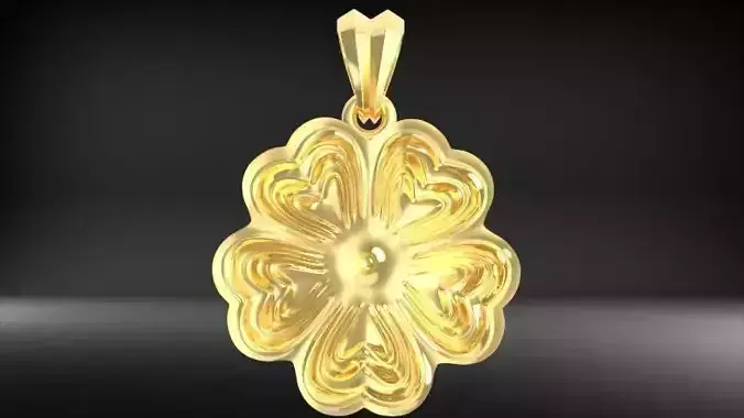 Flower Pendant Necklace charm Jewelry  3D print model
