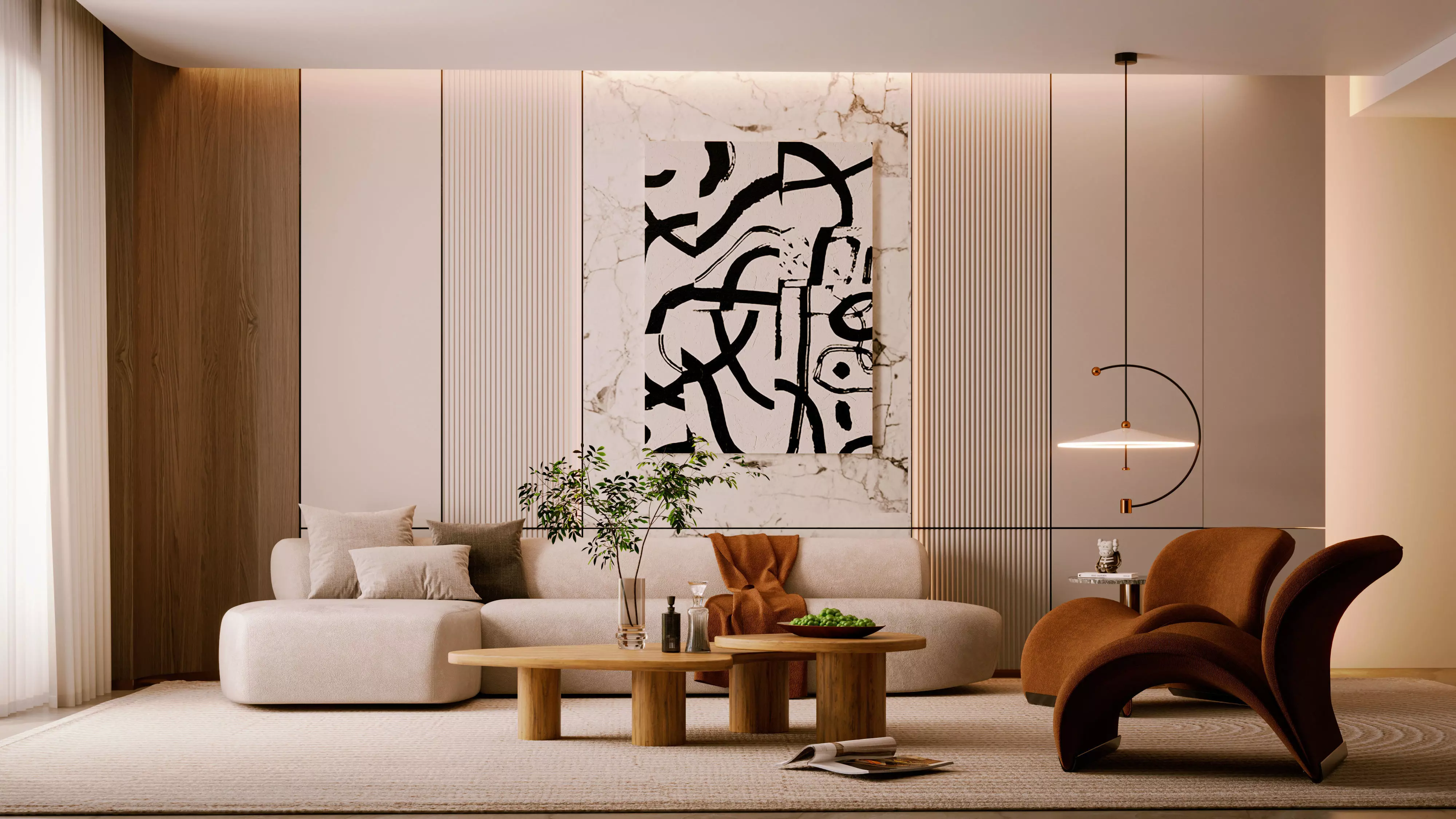 Modern Living Room 3D model_0