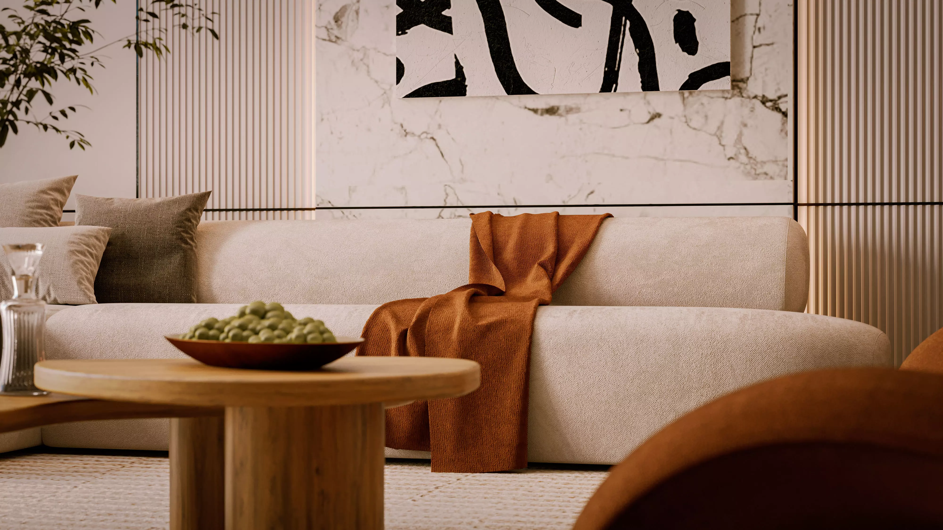 Modern Living Room 3D model_2