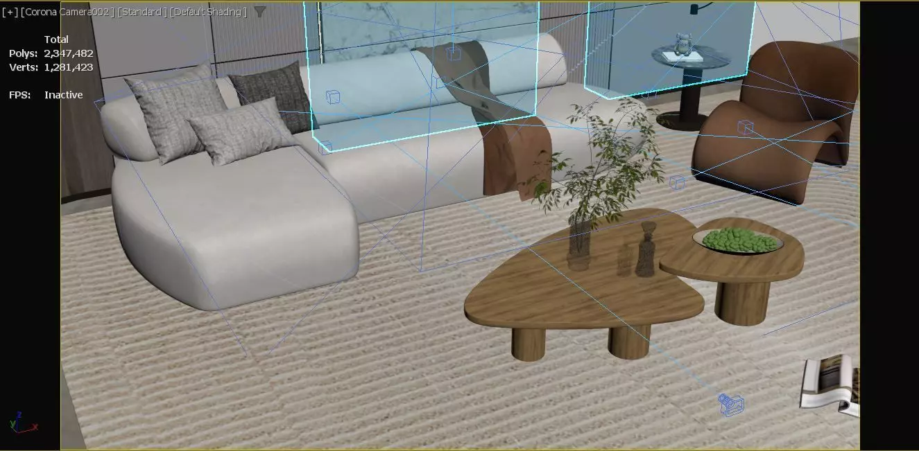 Modern Living Room 3D model_14