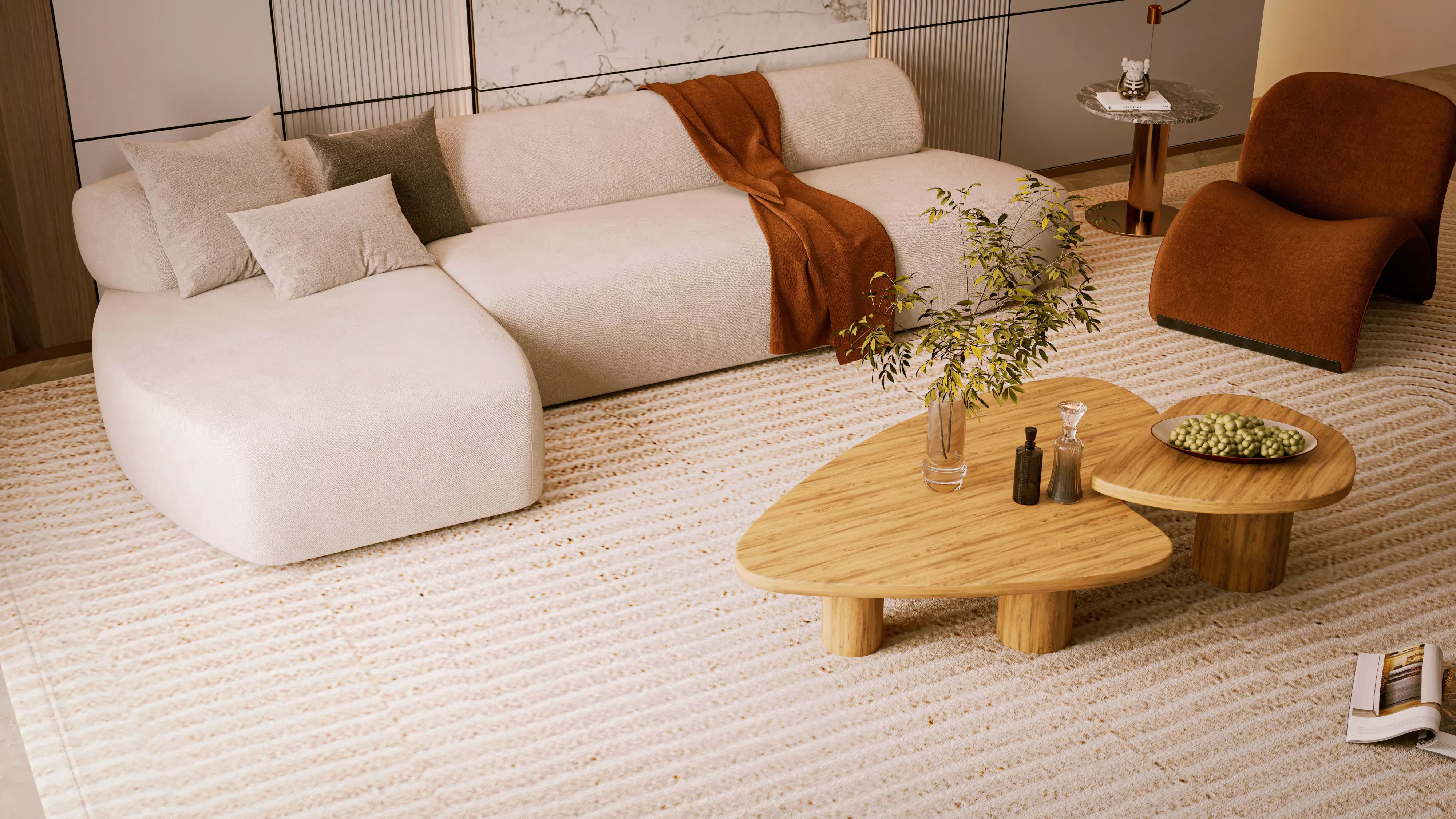 Modern Living Room 3D model_7