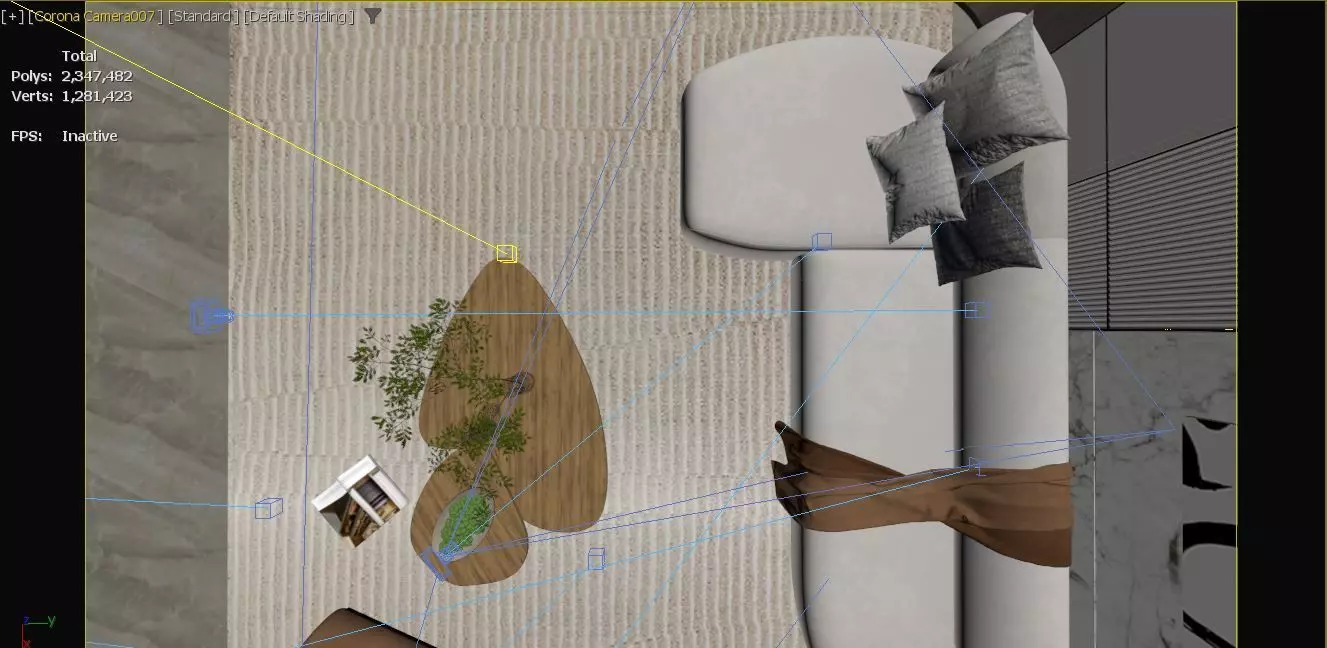 Modern Living Room 3D model_16